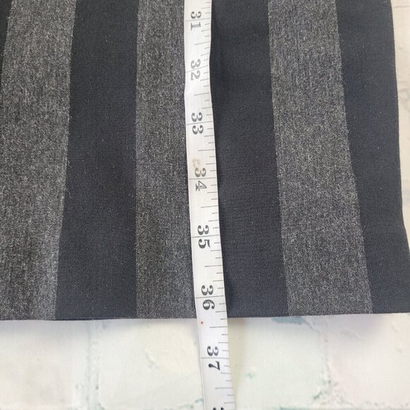 Maeve Anthropology Dress Gray Black Slimming Stripe Pencil Office Party size 6 - Picture 11 of 13